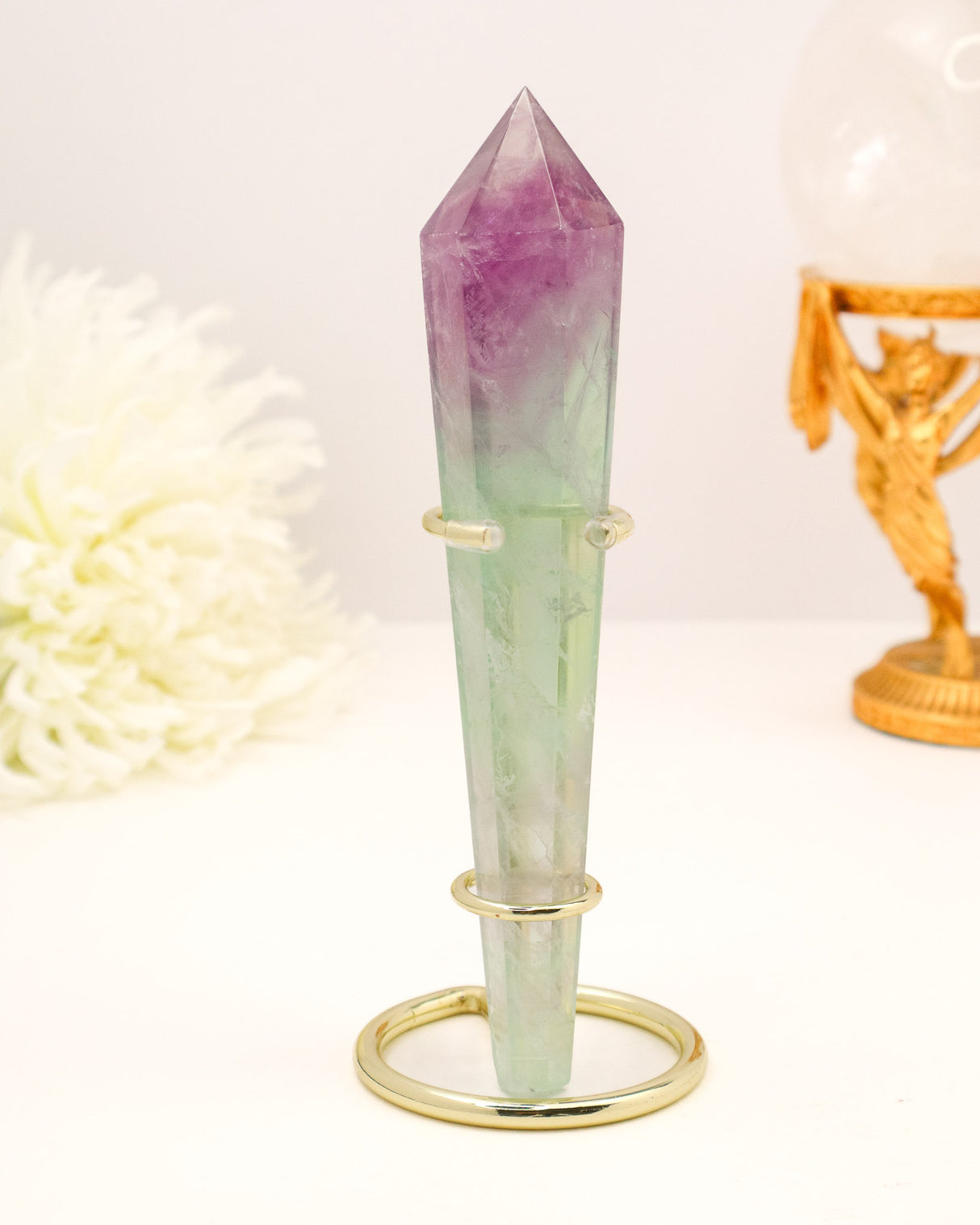 Rainbow Fluorite Wand | 210g | Clarity & Protection