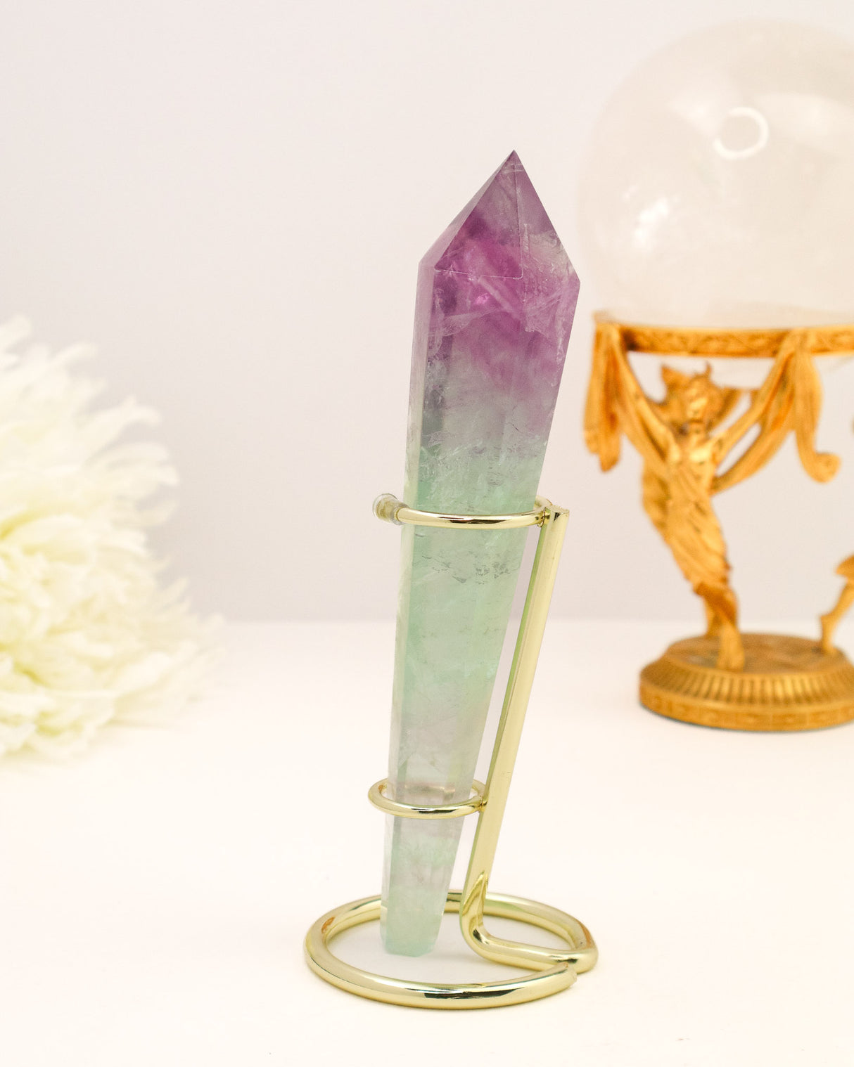 Rainbow Fluorite Wand | 210g | Clarity & Protection
