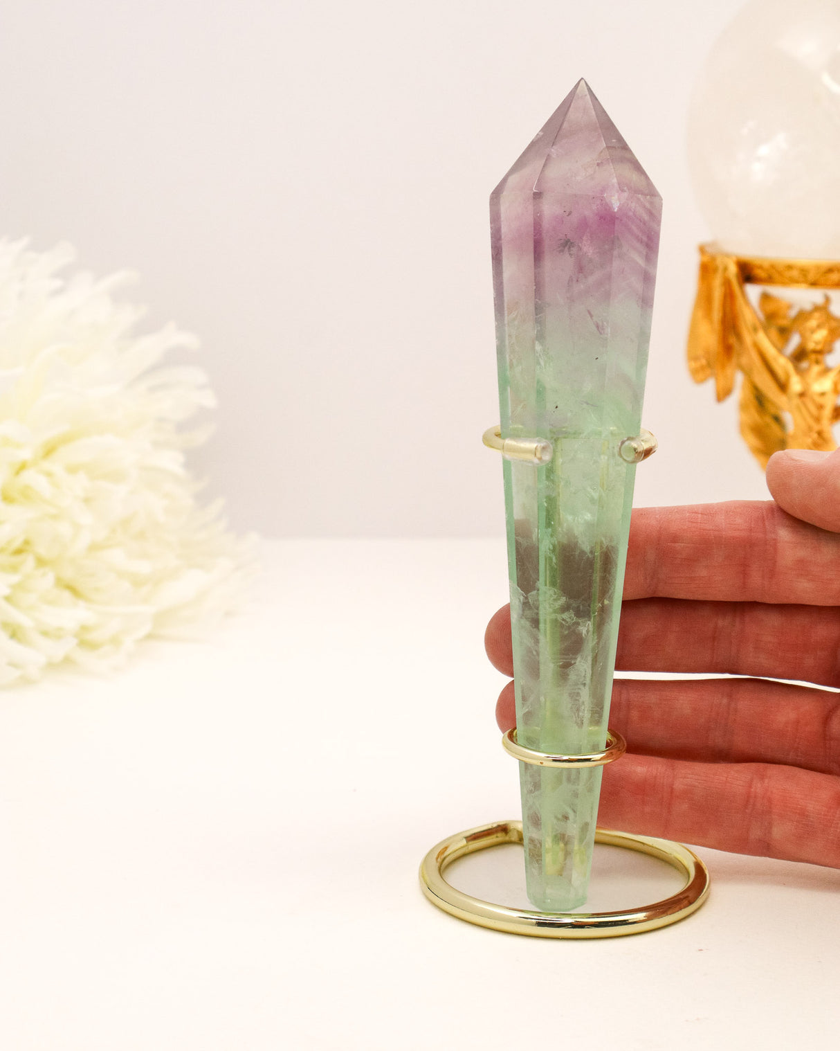 Rainbow Fluorite Generator Wand Australia | 211g | Intuition & Balance