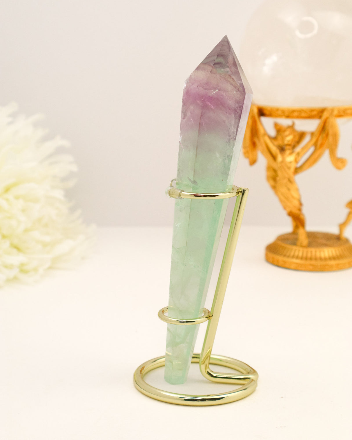 Rainbow Fluorite Generator Wand Australia | 211g | Intuition & Balance