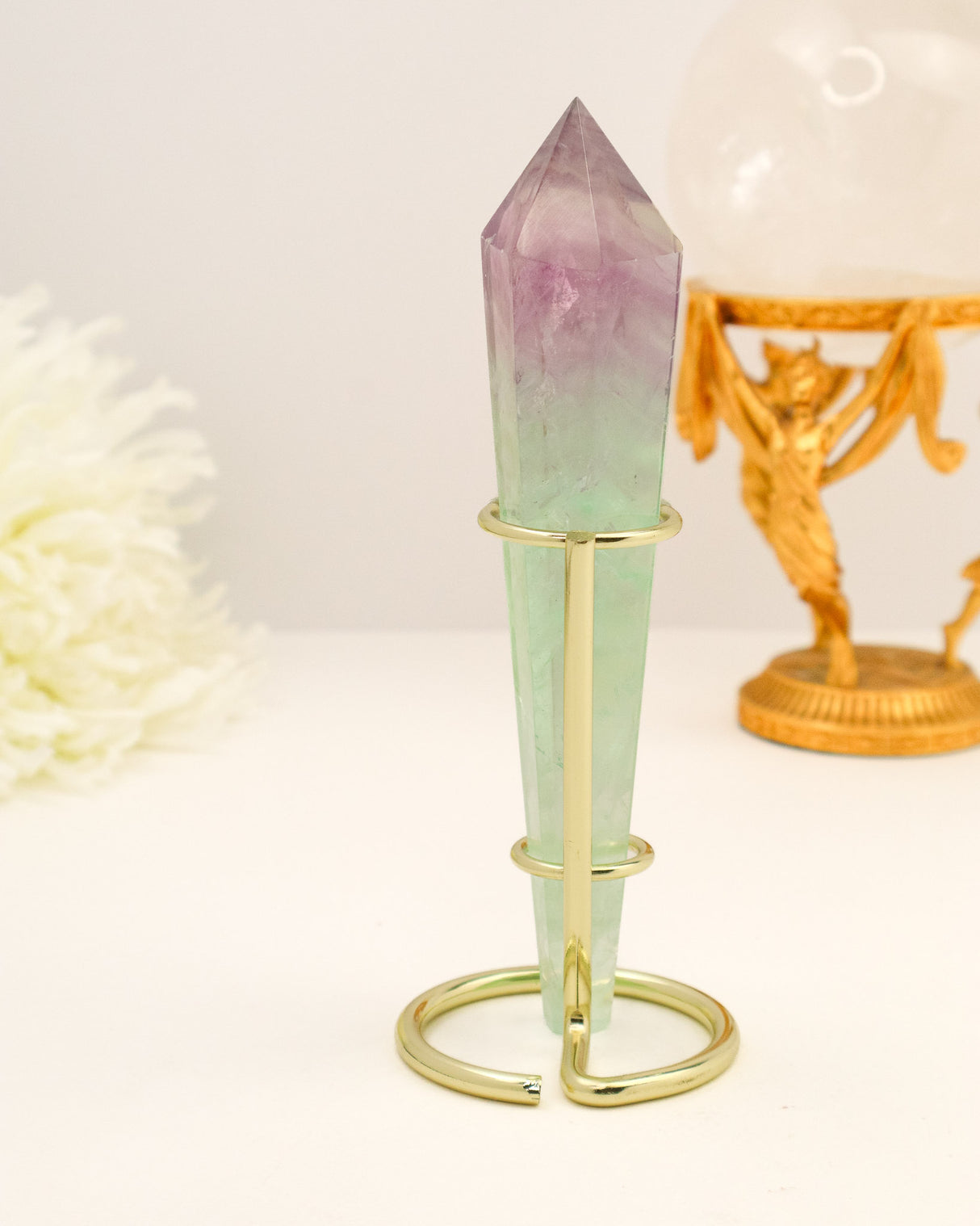Rainbow Fluorite Generator Wand Australia | 211g | Intuition & Balance