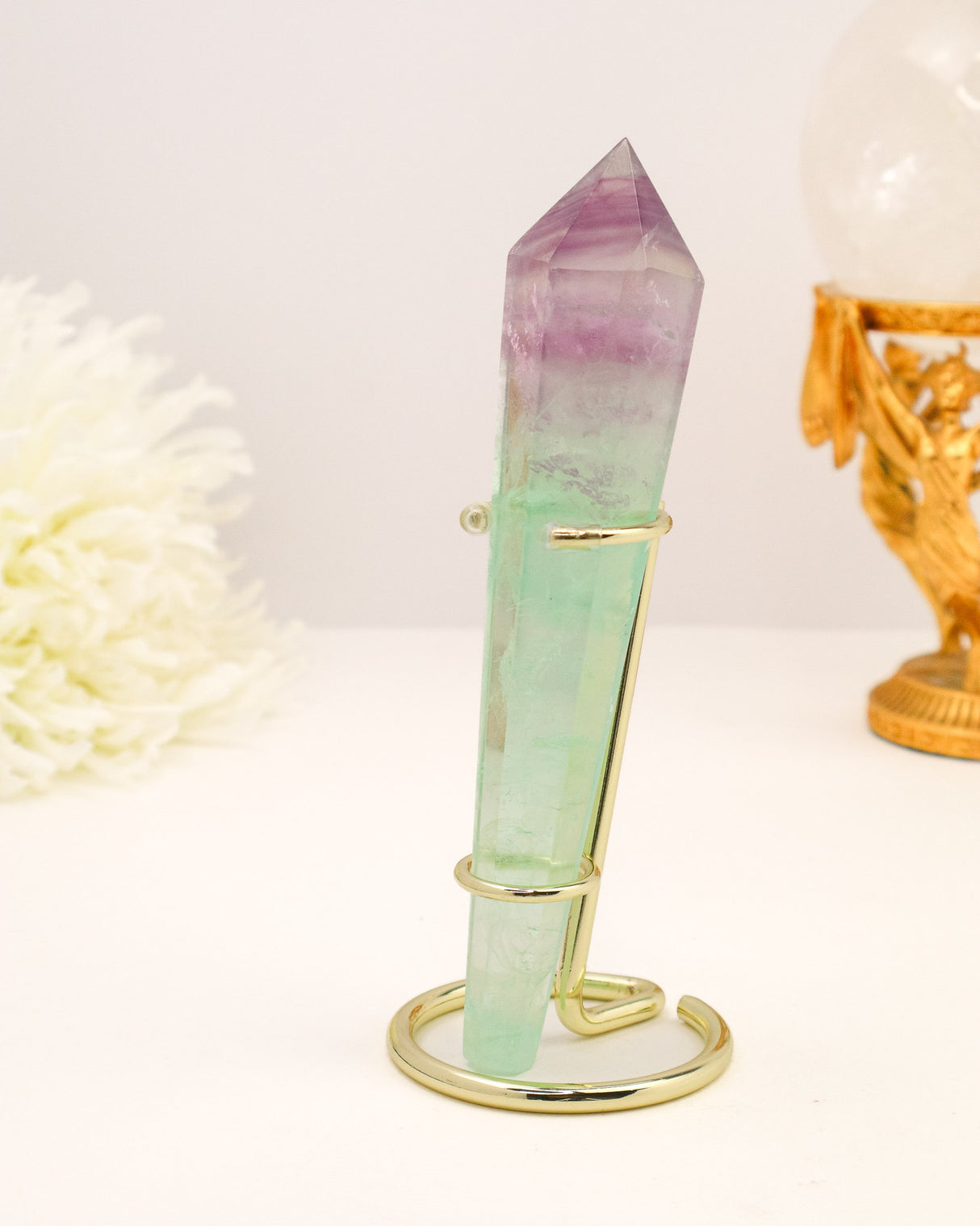 Rainbow Fluorite Generator Wand Australia | 211g | Intuition & Balance