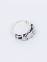 Rainbow Moonstone Sterling Silver Ring Size 9 – The Lunar Trinity | Intuition & New Beginnings