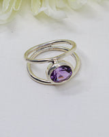 Amethyst “Violet Enchantment” Sterling Silver Ring – Size 10