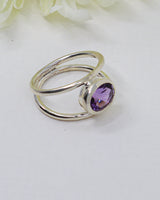 Amethyst “Violet Enchantment” Sterling Silver Ring – Size 10