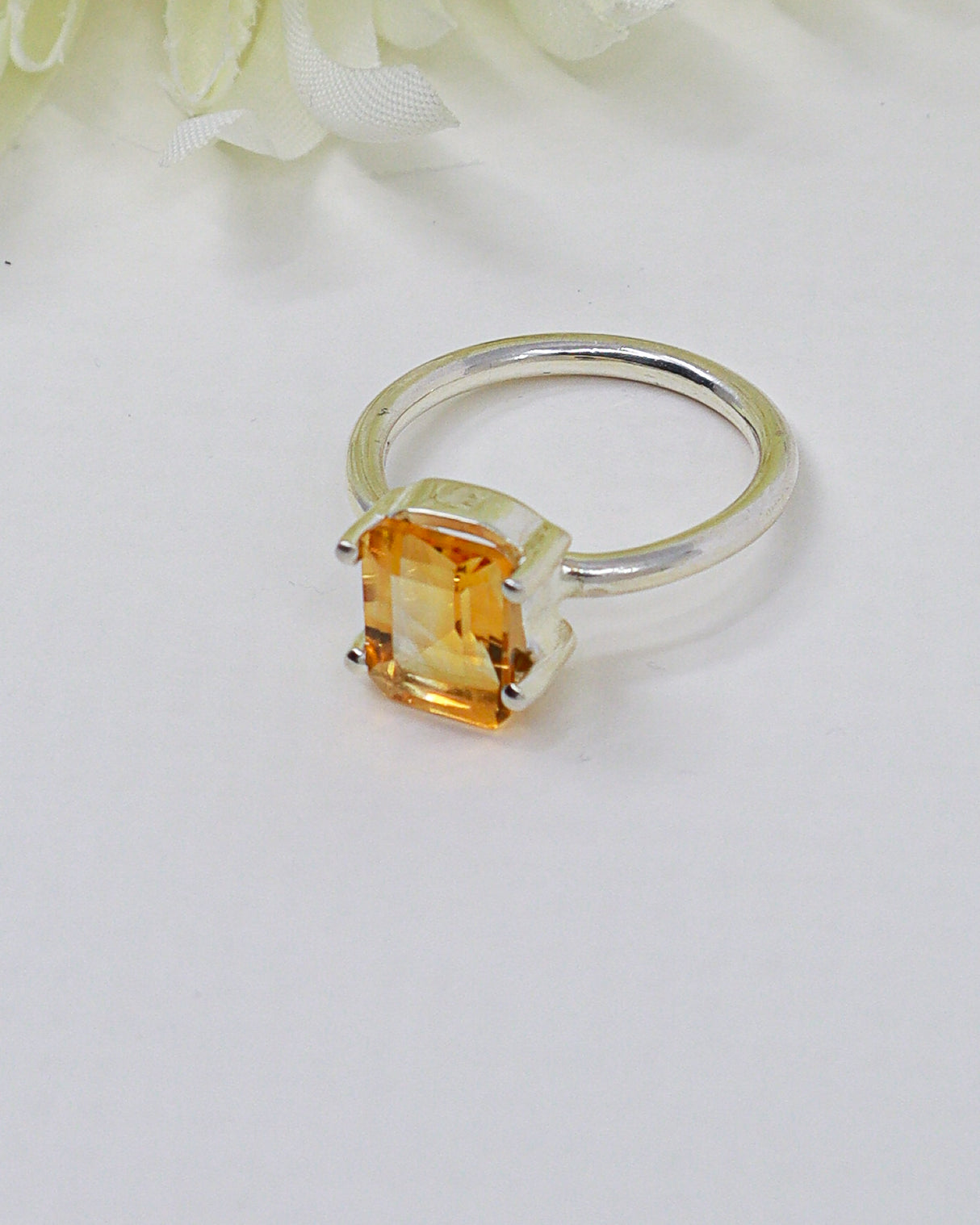 Citrine “Golden Abundance” Sterling Silver Ring – Size 8