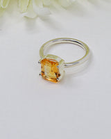 Citrine “Golden Abundance” Sterling Silver Ring – Size 8