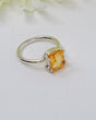 Golden yellow faceted Citrine .925 sterling silver gemstone ring size 8 – Inspired By 3 Australia
