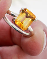 Citrine “Golden Abundance” Sterling Silver Ring – Size 8