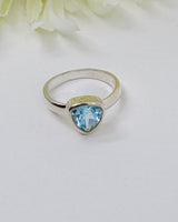 Blue Topaz “Celestial Waters” Sterling Silver Ring – Size 8