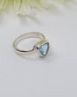 Faceted triangular Blue Topaz .925 sterling silver gemstone ring size 8 – Inspired By 3 Australia