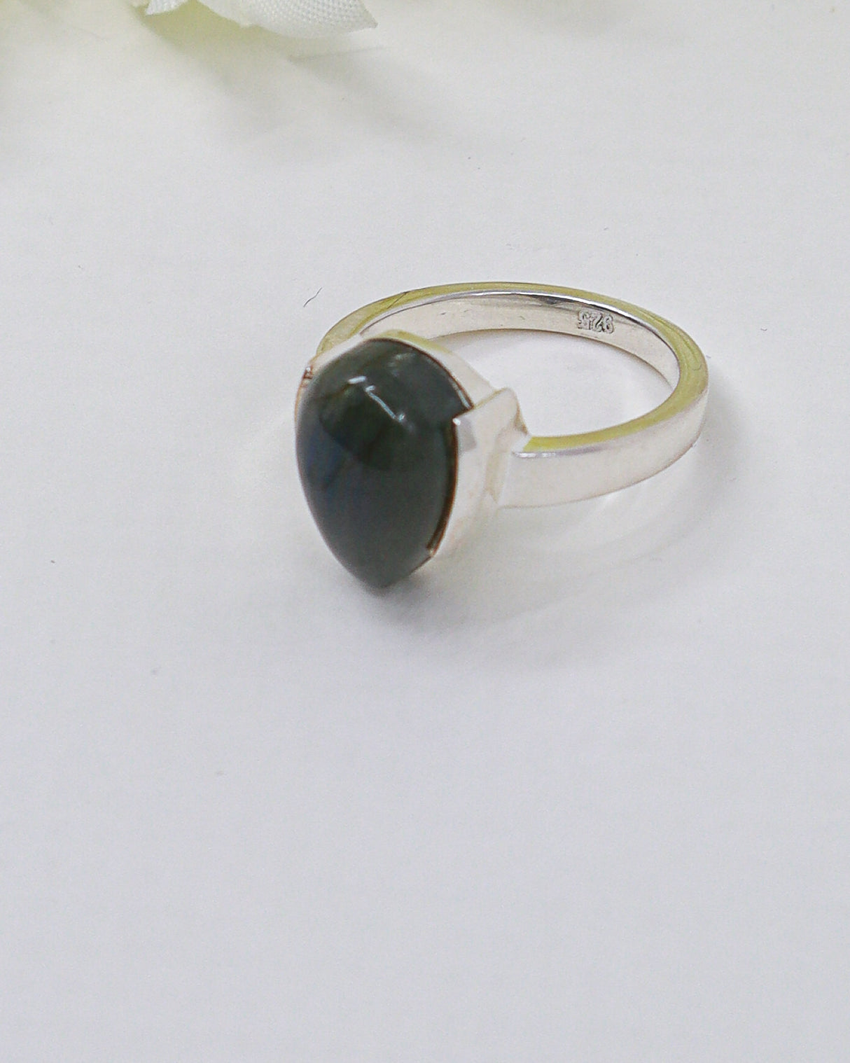 Labradorite “Mystic Aurora” Sterling Silver Ring – Size 8