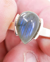 Labradorite “Mystic Aurora” Sterling Silver Ring – Size 8