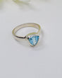 Faceted triangular Blue Topaz .925 sterling silver gemstone ring size 9– Inspired By 3 Australia