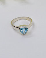 Blue Topaz “Celestial Waters” Sterling Silver Ring – Size 9