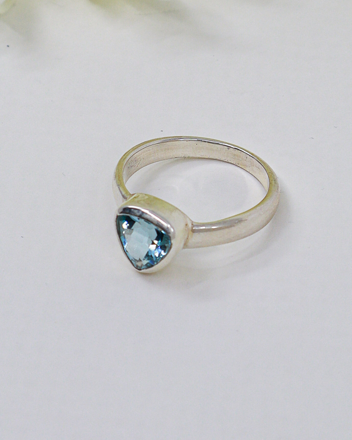 Blue Topaz “Celestial Waters” Sterling Silver Ring – Size 9