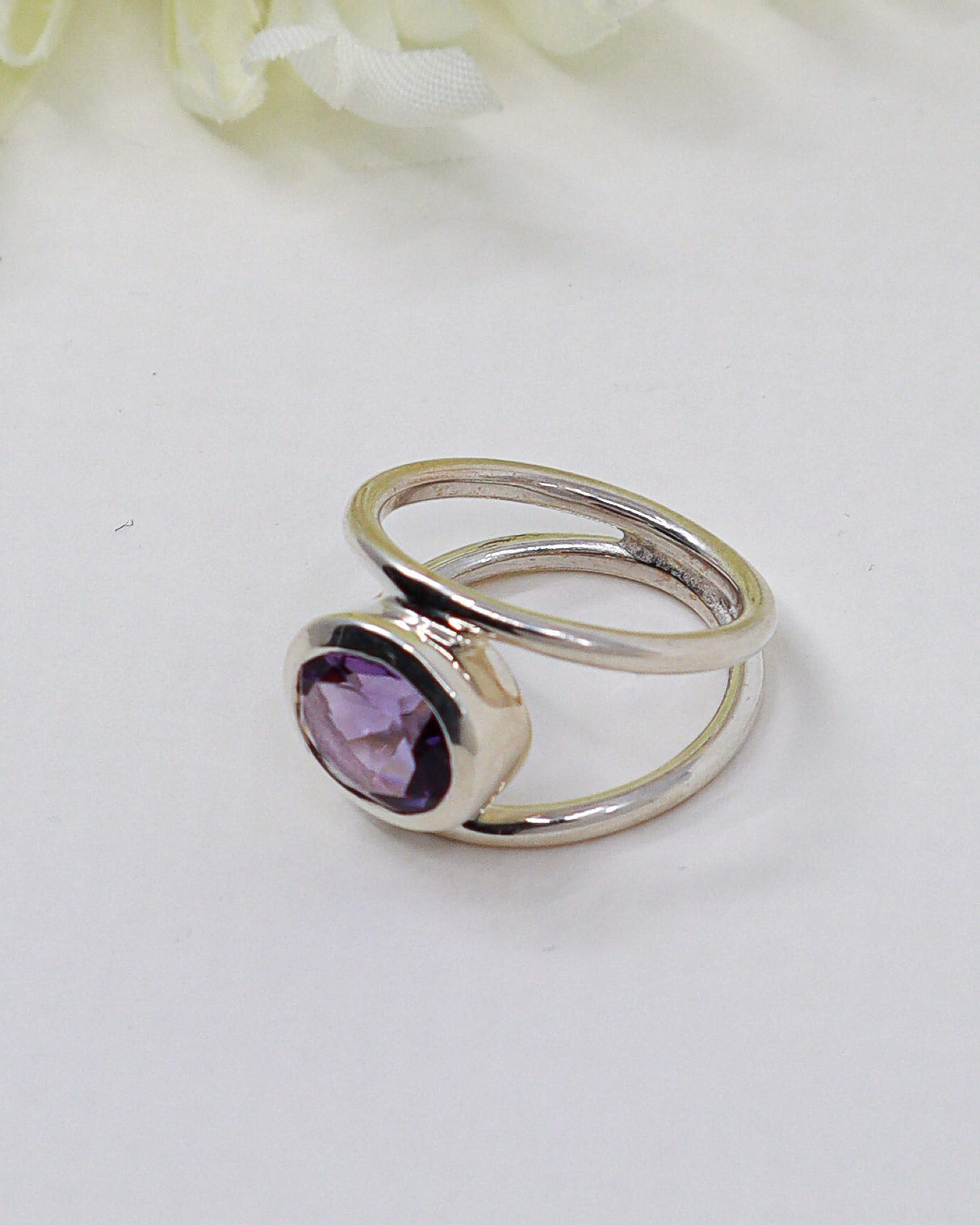 Amethyst “Violet Enchantment” Sterling Silver Ring – Size 6