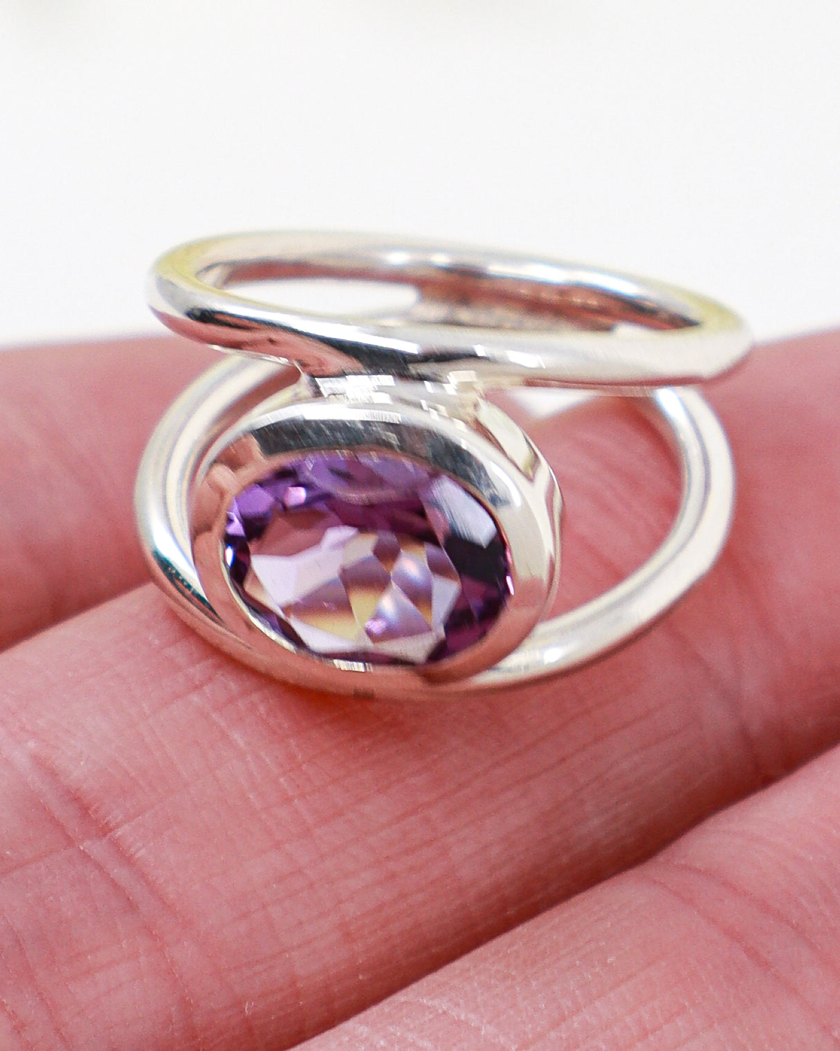 Amethyst “Violet Enchantment” Sterling Silver Ring – Size 6