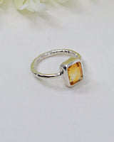 Citrine “Golden Abundance” Sterling Silver Ring – Size 7