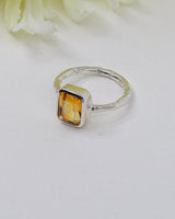Citrine “Golden Abundance” Sterling Silver Ring – Size 7