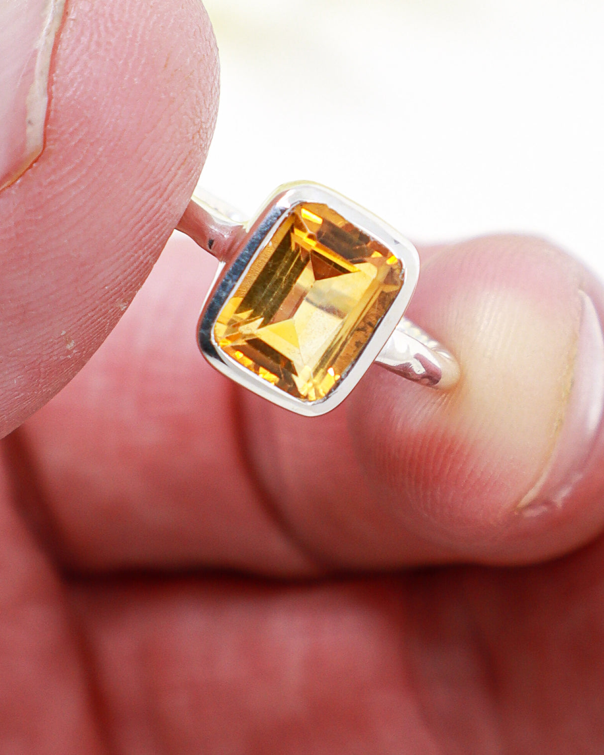 Citrine “Golden Abundance” Sterling Silver Ring – Size 7