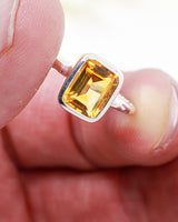 Citrine “Golden Abundance” Sterling Silver Ring – Size 7