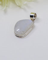 Rainbow Moonstone “Lunar Whisper” Sterling Silver Pendant