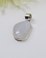 Rainbow Moonstone “Lunar Whisper” Sterling Silver Pendant