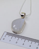 Rainbow Moonstone “Lunar Whisper” Sterling Silver Pendant