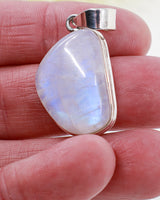 Rainbow Moonstone “Lunar Whisper” Sterling Silver Pendant