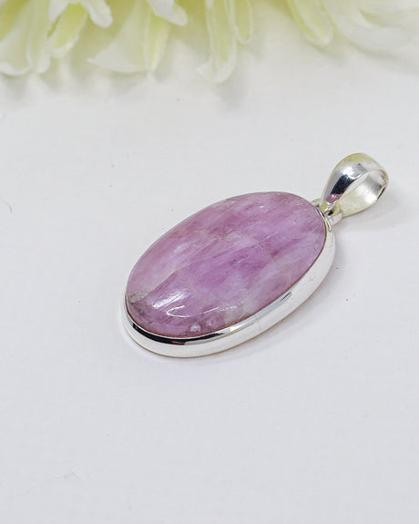 Natural pink Kunzite Divine Heart .925 sterling silver pendant with snake chain – Inspired By 3 Australia