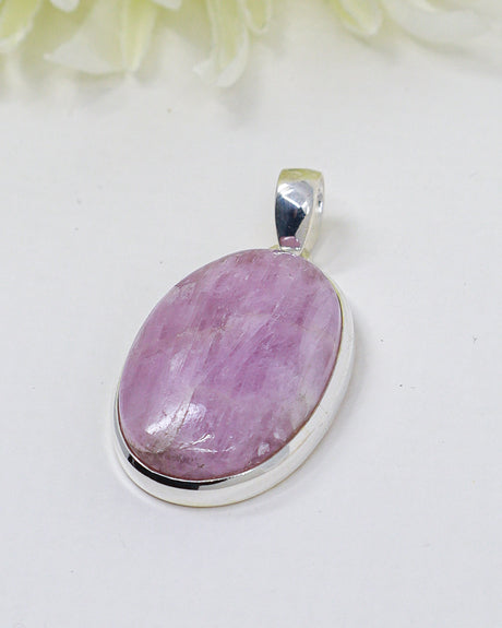 Kunzite “Divine Heart” Sterling Silver Pendant