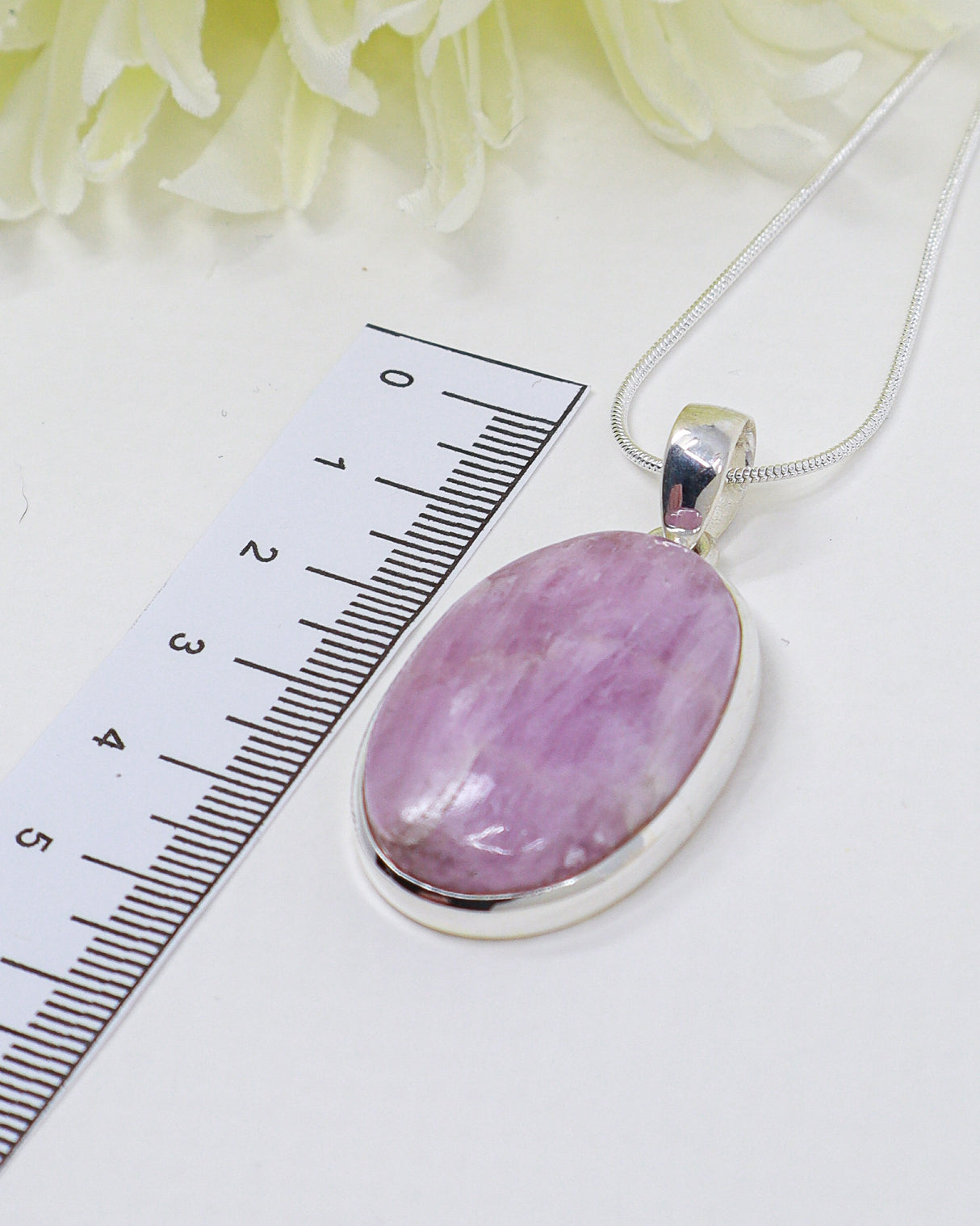 Kunzite “Divine Heart” Sterling Silver Pendant