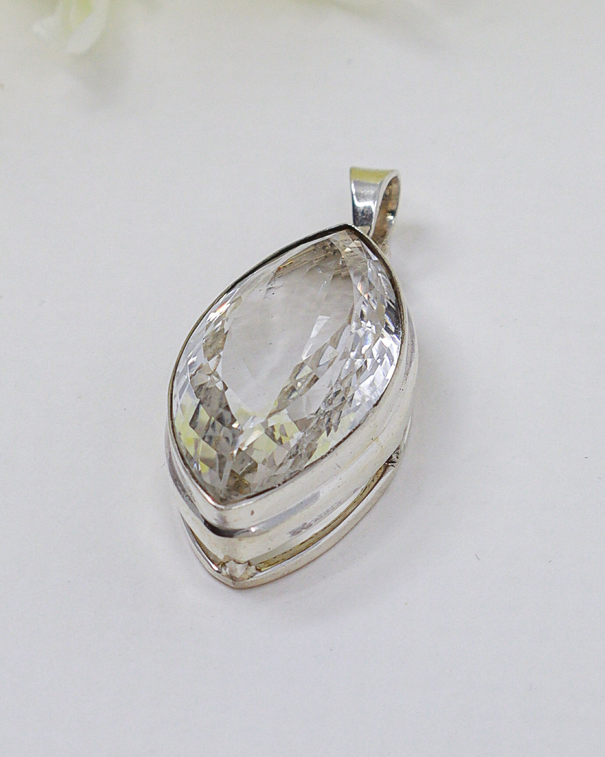 Clear Quartz “Divine Light” Sterling Silver Pendant