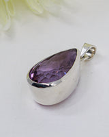 Amethyst “Violet Temple” Large Sterling Silver Pendant