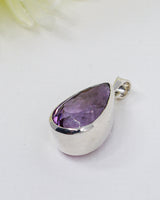 Amethyst “Violet Temple” Large Sterling Silver Pendant