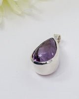 Amethyst “Violet Temple” Large Sterling Silver Pendant