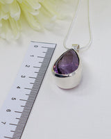 Amethyst “Violet Temple” Large Sterling Silver Pendant