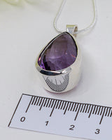 Amethyst “Violet Temple” Large Sterling Silver Pendant