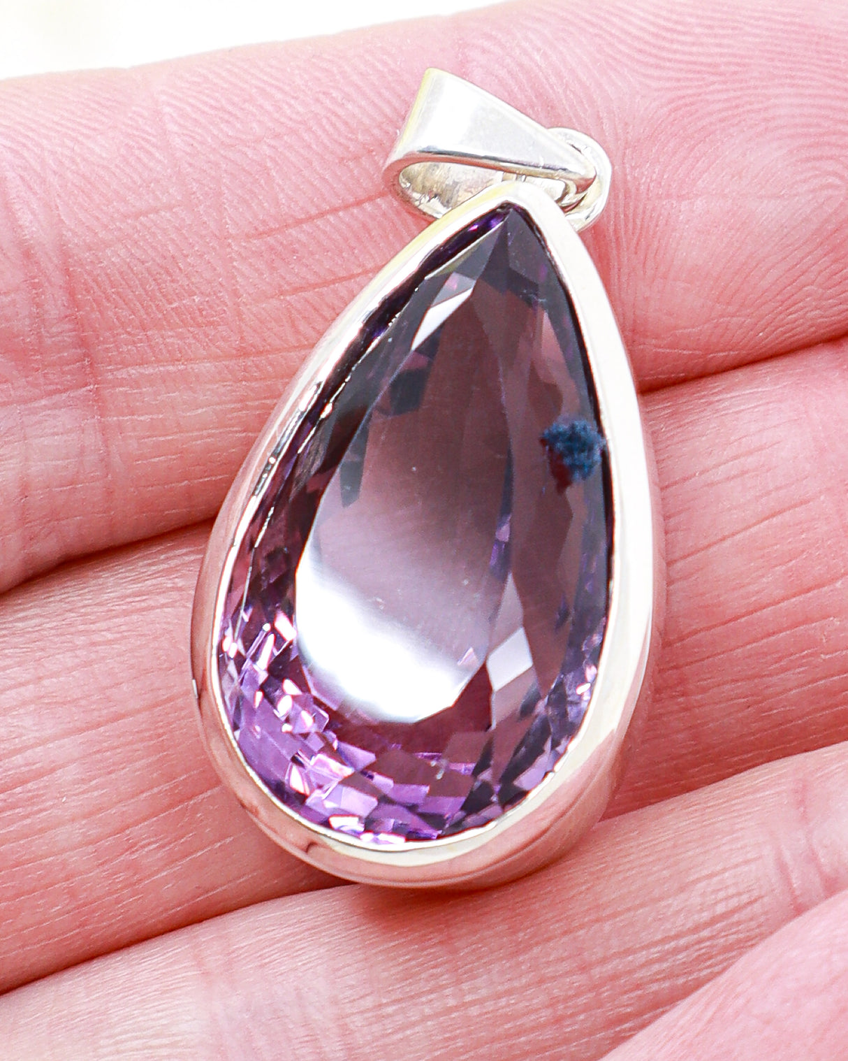 Amethyst “Violet Temple” Large Sterling Silver Pendant