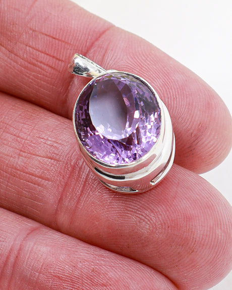 Amethyst “Inner Peace” Sterling Silver Pendant