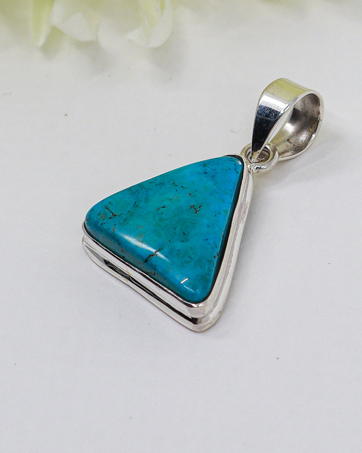 Turquoise “Protection & Communication” Sterling Silver Pendant