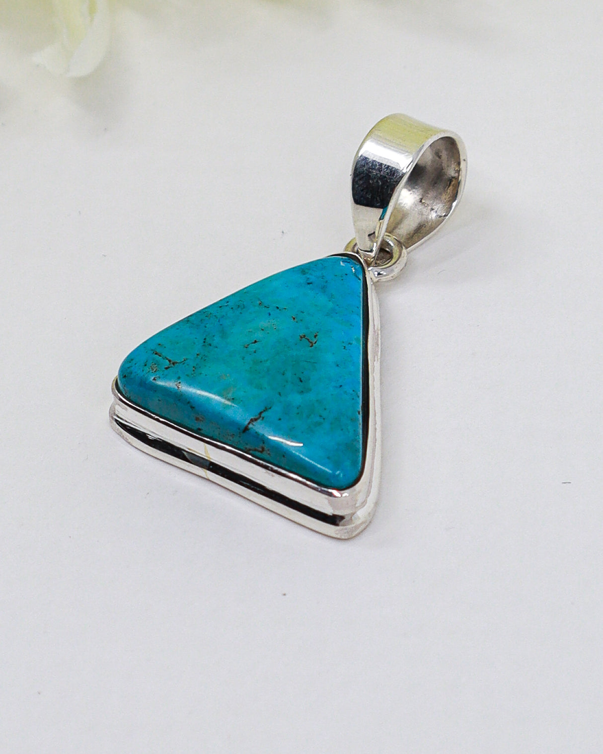 Turquoise “Protection & Communication” Sterling Silver Pendant