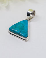Turquoise “Protection & Communication” Sterling Silver Pendant