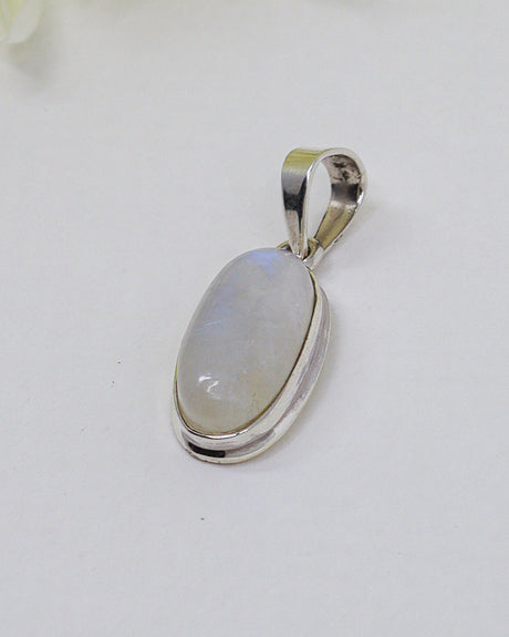Rainbow Moonstone “Intuition & New Beginnings” Sterling Silver Pendant