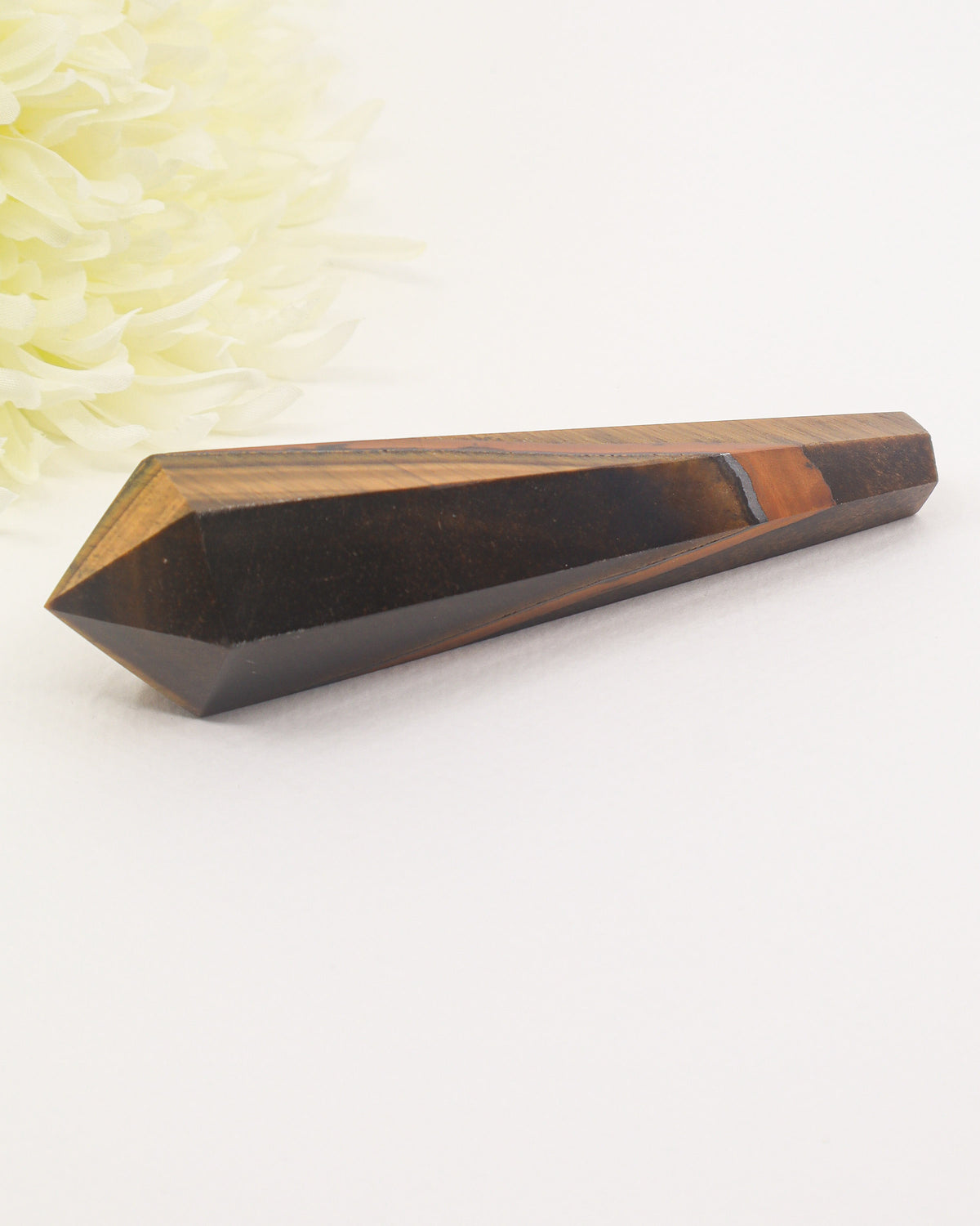 Tiger Eye Crystal Wand 129g – The Golden Guardian | Confidence & Protection