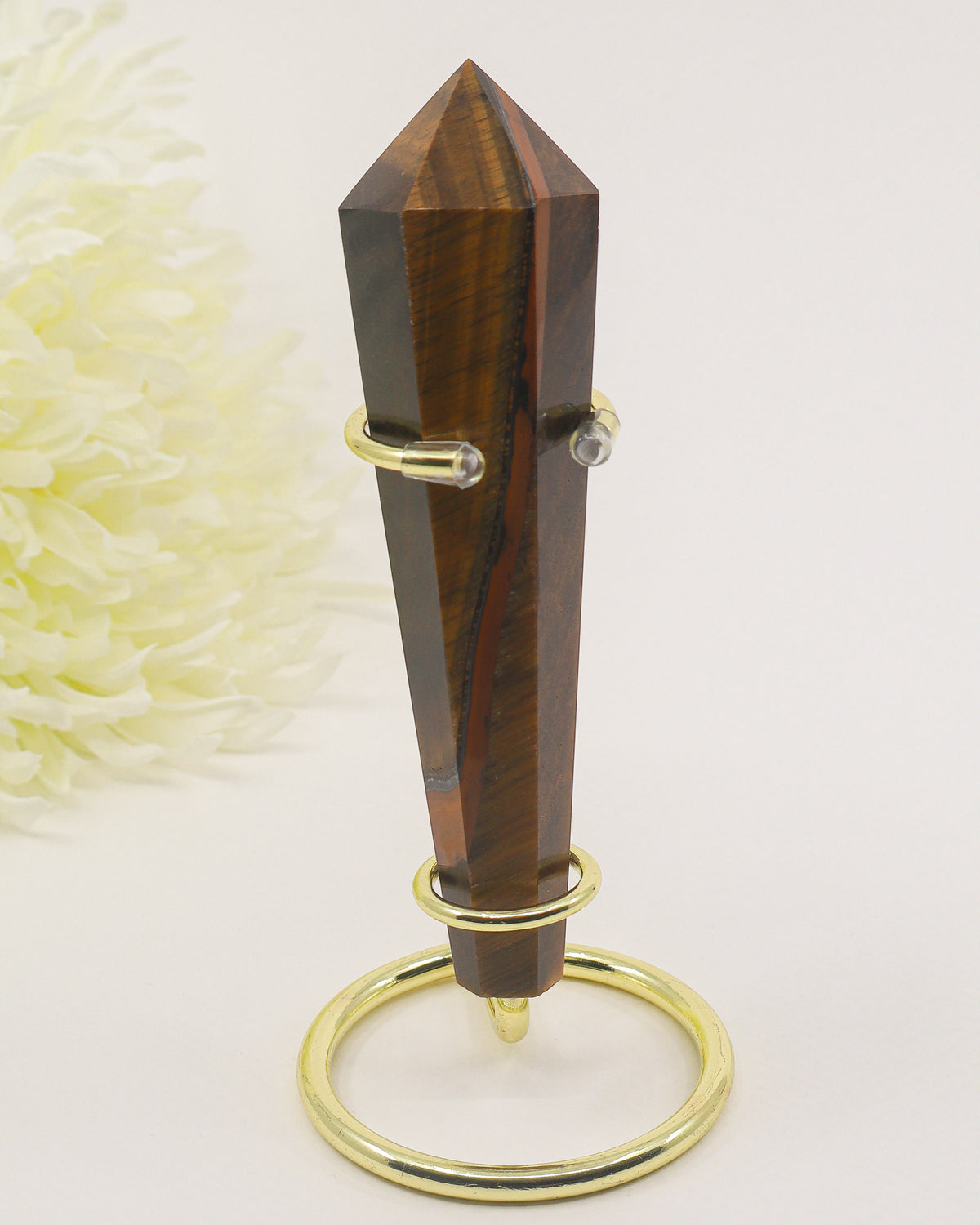 Tiger Eye Crystal Wand 129g – The Golden Guardian | Confidence & Protection
