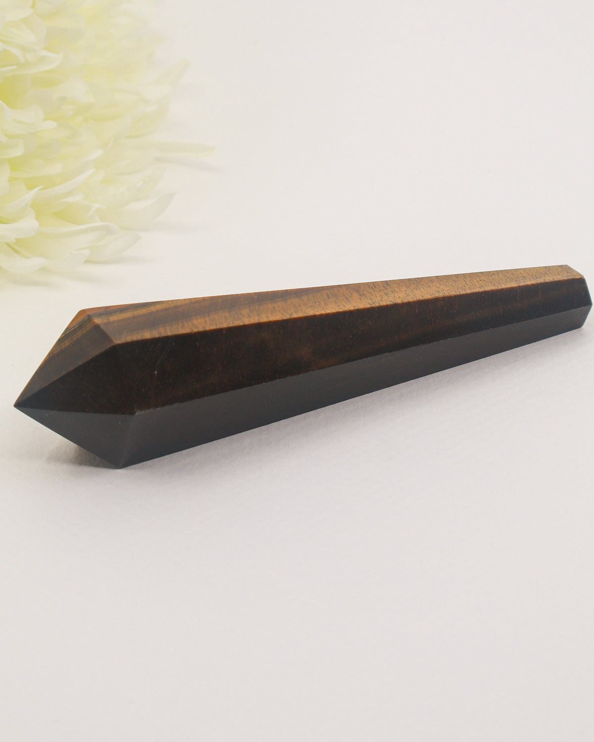 Tiger Eye Crystal Wand 120g – The Solar Guardian | Courage & Abundance