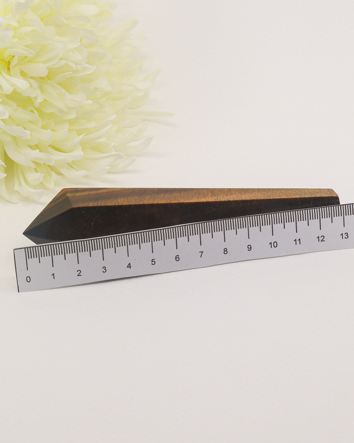 Tiger Eye Crystal Wand 120g – The Solar Guardian | Courage & Abundance