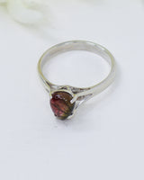 Watermelon Tourmaline Sterling Silver Ring – Heart Awakening | Size 10